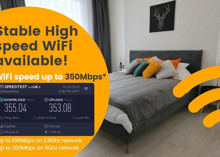 Comfy 2 - Free Parking - 350mbps Wifi - Netflix * Kaunas